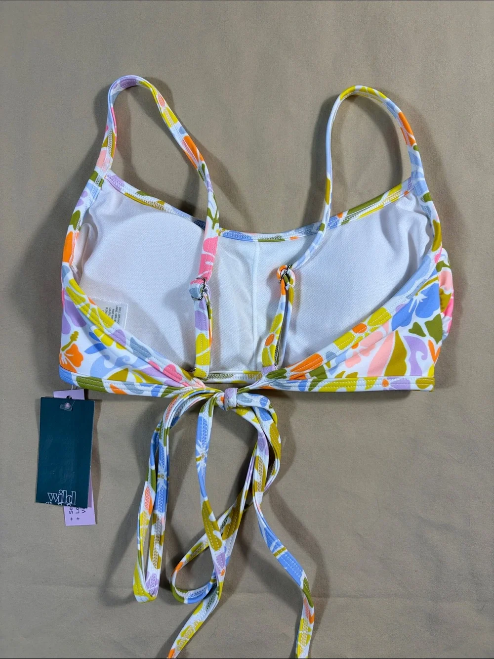 NWT Mixed Size Multicolor Floral Bralette‎ Bikini Set - Small Top/XS Bottom
